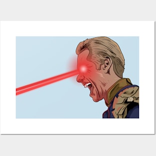 Homelander Laser Eyes Posters and Art